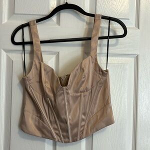 Forever 21 corset crop top back zipper